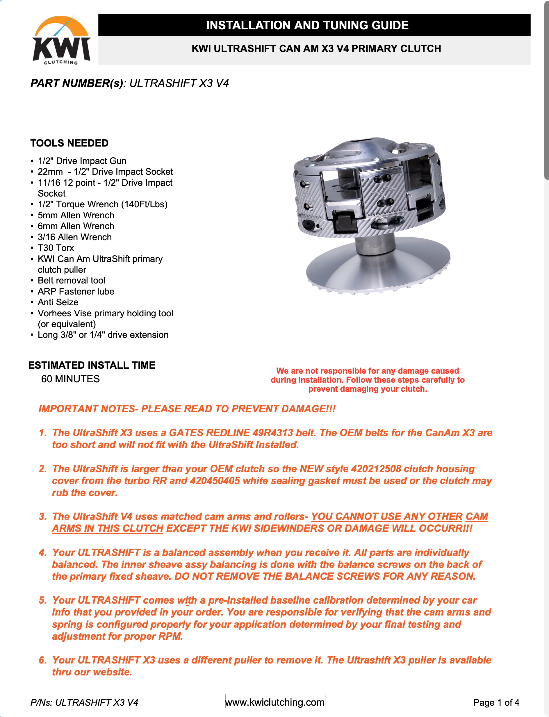 UltraShift X3 Install & Tuning – KWI Clutching